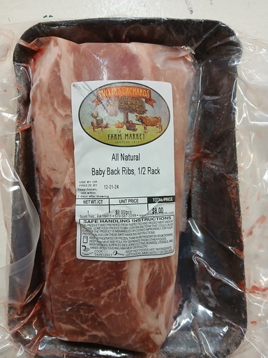 BBQ Baby Back Ribs 1/2 Rack 